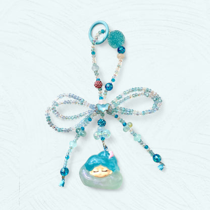 Bijou de sac « Nuée de Rêve » – Fait main, perles en verre filé, pièce unique