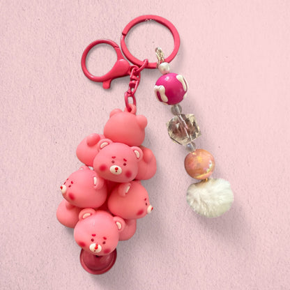 Sanrio Character Stack Keychain – Handmade Beaded Charm