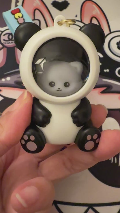 Porte-clés lumineux ourson & chat – 3 couleurs au choix