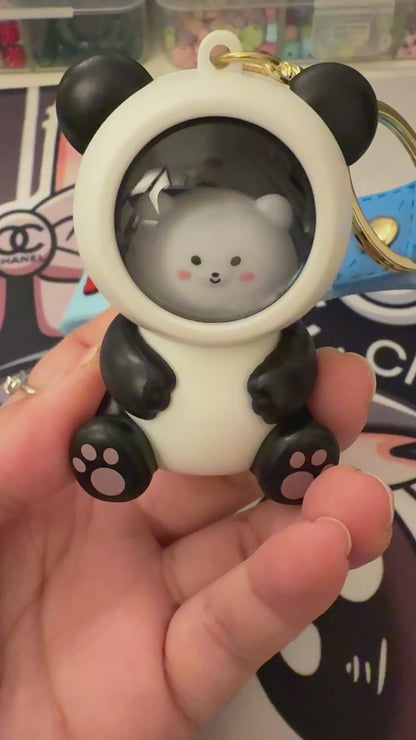 Porte-clés lumineux ourson & chat – 3 couleurs au choix