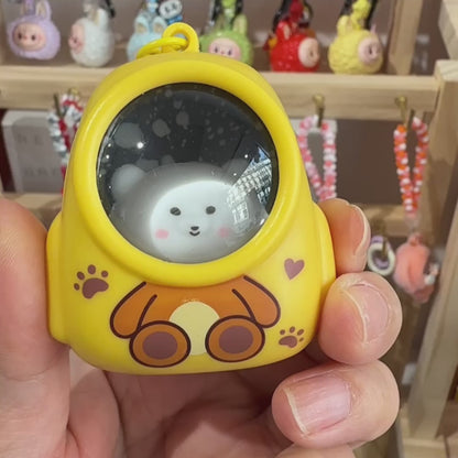 Light-Up Bear & Cat Backpack Keychain